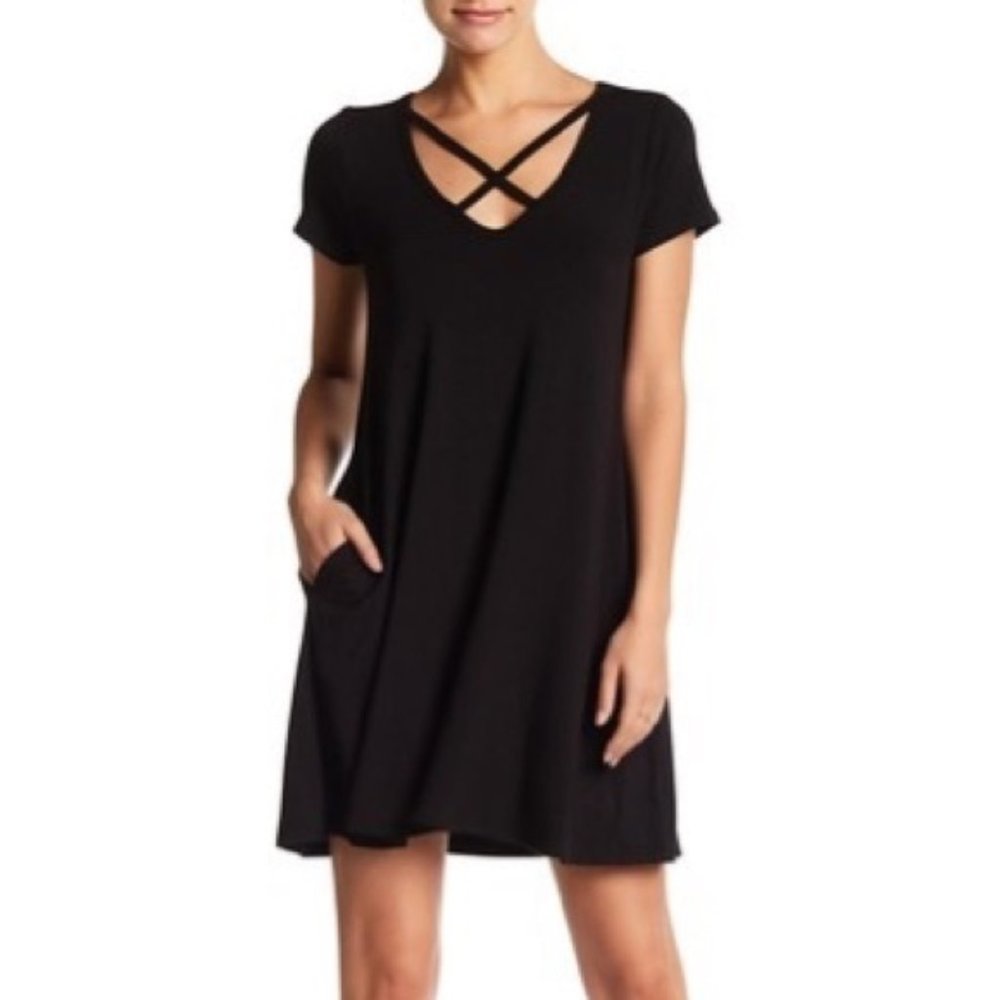 Socialite Cross Front Dress w/ pockets